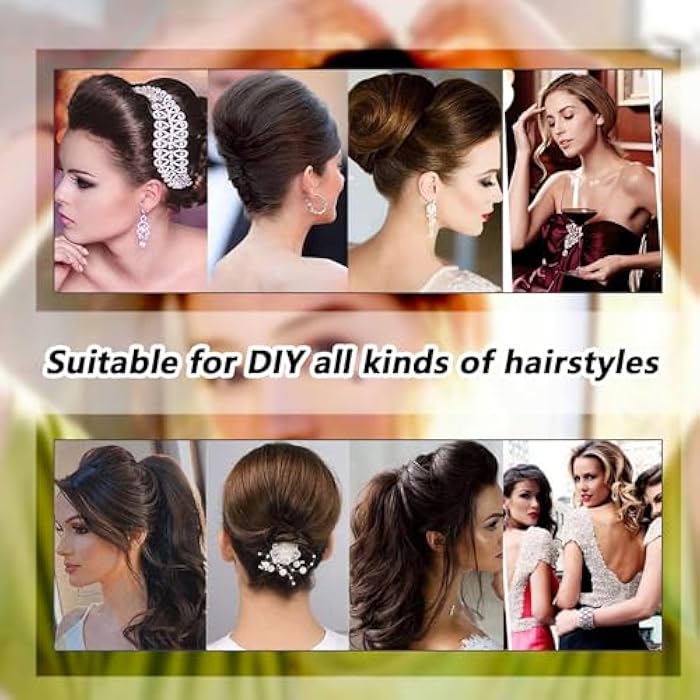 VANTOBEST 2Pcs Sponge Hair Pad Charming Bump It Up Volume Inserts Comb Base Bun Maker Do Beehive Hair Styler Insert Tool for Women Girl (Brown) - Image 5